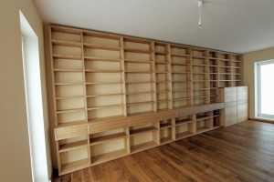 Bibliotheksregal Bibliotheksmöbel Massivholz Tischlerei Dresden Esche Schrankwand Büromöbel Möbel Dresden