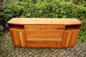 Eibe Sideboard Highboard Flurmöbel Massivholz Tischlerei Dresden HIFI Phonoschrank für Stereoanlage