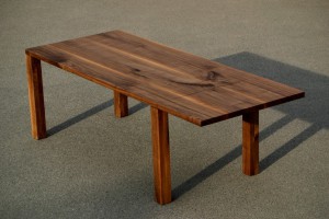 Möbel Tischlerei Dresden Esstisch mit Ansteckplatte modernes Design Massivholztisch Nussbaum Esszimmer Sitzbank