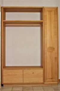 Garderobe aus Massivholz mit Schuhschrank Möbel Tischlerei Dresden Massivholzmöbel