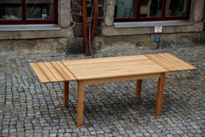 Gartentisch Ausziehtisch Garten Möbel Tischverlängerung Ansteckplatte Möbeltischlerei Dresden