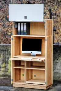 Homeoffice Massiv-Holz Möbel Tischlerei Dresden Sekretär Heimarbeitsplatz Schreibtisch Büromöbel nach Maß Echtholz