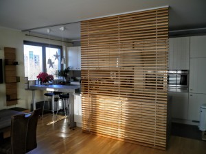 Raumtrenner Massivholz Tischlerei Dresden Raumteiler Küche Ladenbau