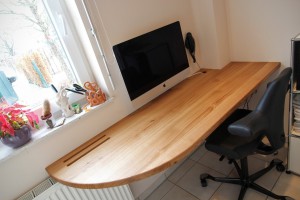 Schreibtischplatte Eiche Massivholz Praxismöbel Tischlerei Dresden