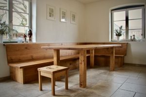 Eckbank Tisch Eiche Esszimmer Möbel Asteiche Wildeiche Massivholz Tischler Dresden Sinnesmagnet