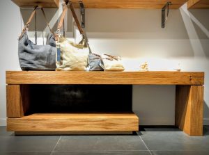 Ladenbau Massivholz Norwegen Möbel Tischlerei Dresden Bank Eiche Rohstahl