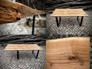 Tisch aus Wildeiche mit Baumkante Esstisch Familientisch nach Mass