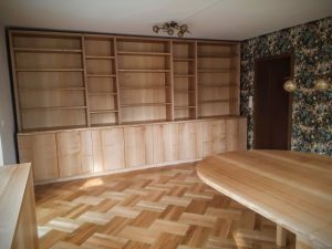 Bibliothek Massivholz Schrankwand Regalwand Möbel Tischlerei Dresden Studierzimmer