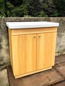 Massivholz Waschtisch Kiefer Unterbauschrank Waschbeckenaufsatz Badmöbel