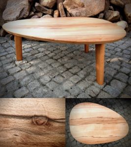 Nierentisch aus Kernbuche Massivholz Möbel Dresden