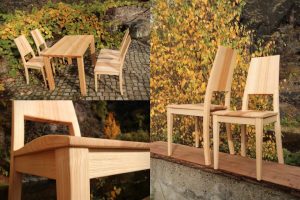 Tisch Stühle Esche Massivholz Möbeltischlerei Dresden