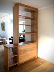 Raumteiler aus Eiche Massivholz Regal Möbel Tischlerei Dresden