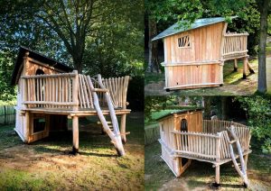Baumhaus Kinderhaus Melle Robinien Holz Spielplatz
