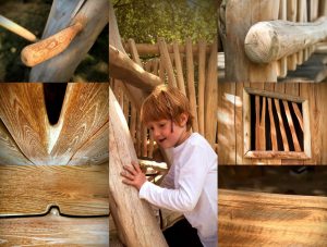 Kinderhaus Melle Spielplatz Robinie Massivholz Tischlerei Dresden