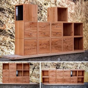 Büromöbel aus Buche Massivholz Systemmöbel für Aktenordner Tischlerei Dresden