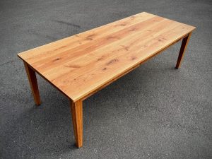 Esstisch gebürstete Ast-Eiche Massiv-Holz ausziehbar