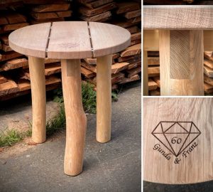 Runder Gartentisch Gartenbank Geschenk Diamant Hochzeit