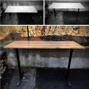 Höhenverstellbarer Schreibtisch nach Mass Tischlerei Dresden