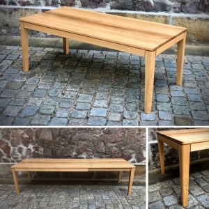 Ausziehbarer Esstisch Tisch aus Eiche verlängerbar