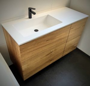 Waschtisch Eiche nach Maß große Schubkästen