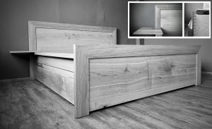 Massivholz-Bett große Schubkästen viel Stauraum