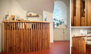 Empfangstresen Juliette Beke Friseurmeisterin Zero Waste Dresden